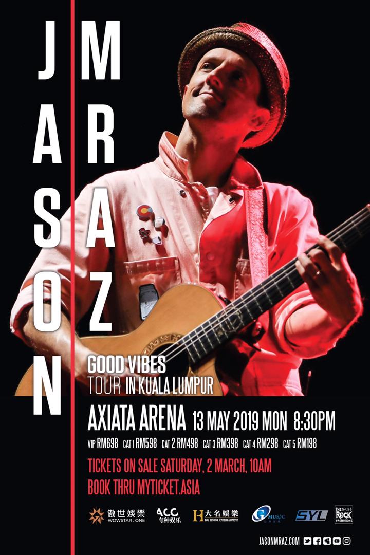 Malaysian singer-songwriter Aizat Amdan to open for Jason Mraz, aizat amdan, concert, good vibes, jason mraz, music, news, theHive.Asia