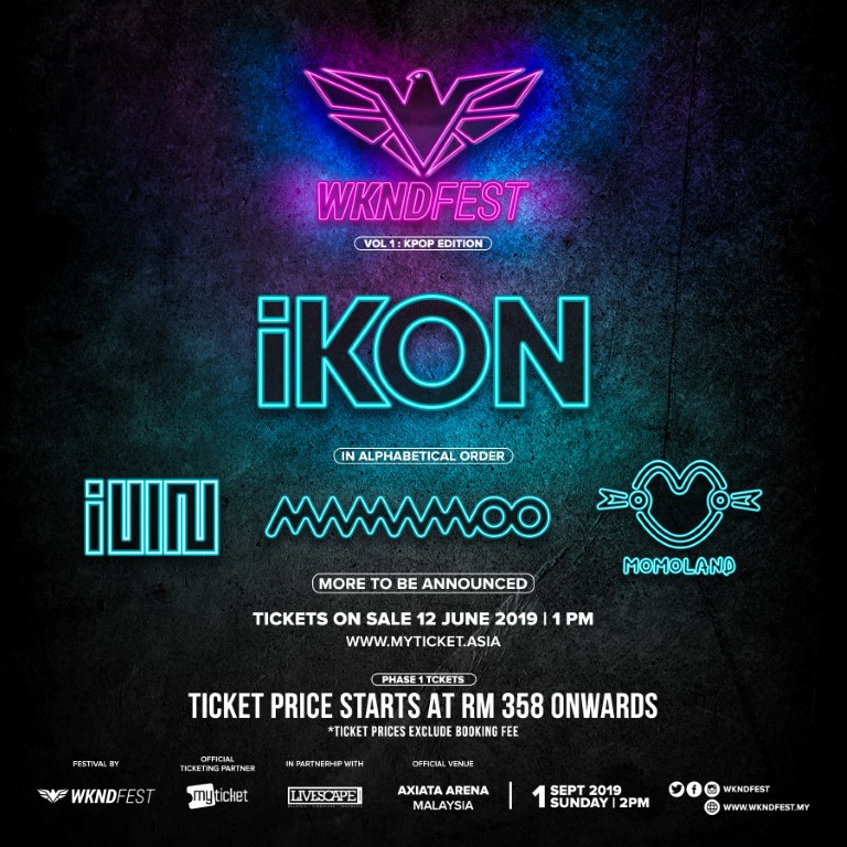Three girl groups join iKon in Phase 1 of “Wkndfest Vol. 1: K-Pop Edition”, (g)i-dle, ikon, kpop, mamamoo, momoland, music, music festival, news, wkndfest, theHive.Asia