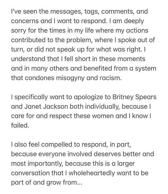 Justin Timberlake apologises to Britney Spears, Janet Jackson, britney spears, celeb, justin timberlake, news, theHive.Asia