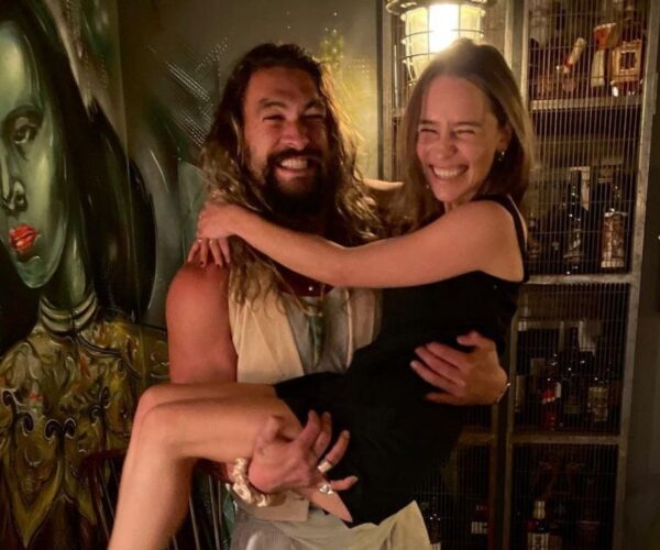 Emilia Clarke reunites with “GOT” co-star, Jason Momoa