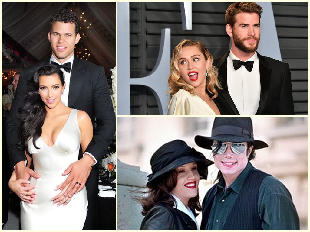 Famous celeb couples whose marriages were famously short
