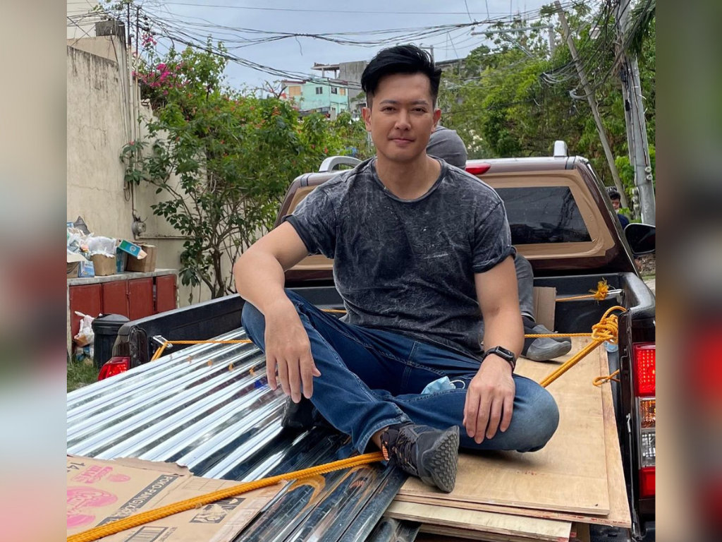 Ronnie Liang helps typhoon victims with rebuilding materials