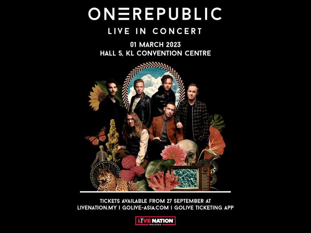 ONEREPUBLIC to hold KL concert on 1 March 2023