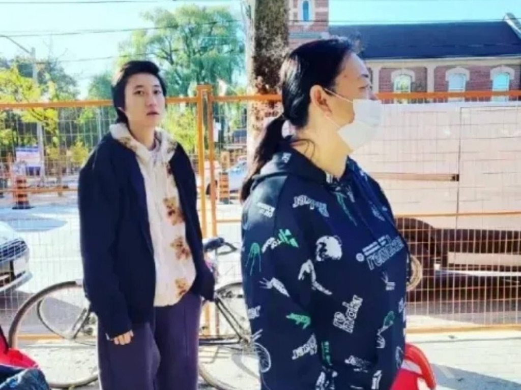 Etta Ng spotted in line for handouts in Toronto