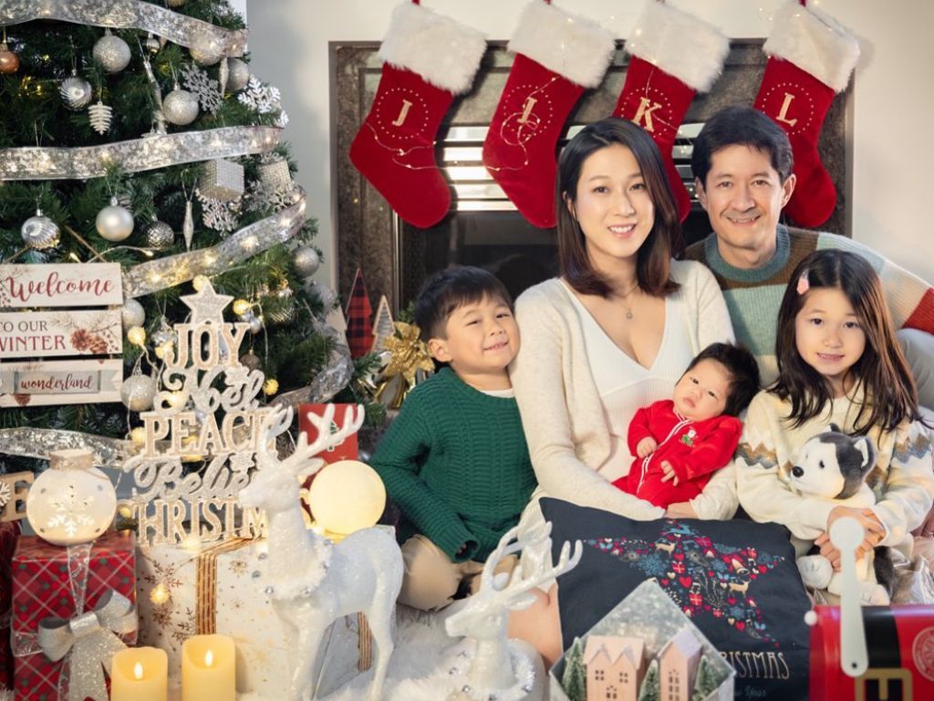 Linda Chung shares first photo as family of five