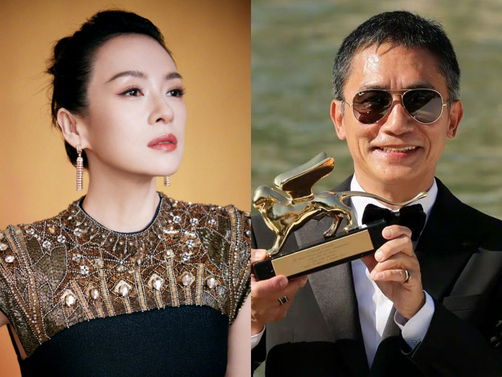 Zhang Ziyi congratulates Tony Leung for Golden Lion honour