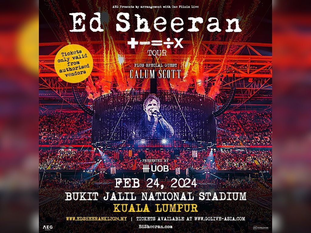 Ed Sheeran is coming to Kuala Lumpur for his “+ – = ÷ x’ Mathematics Tour” across Asia!