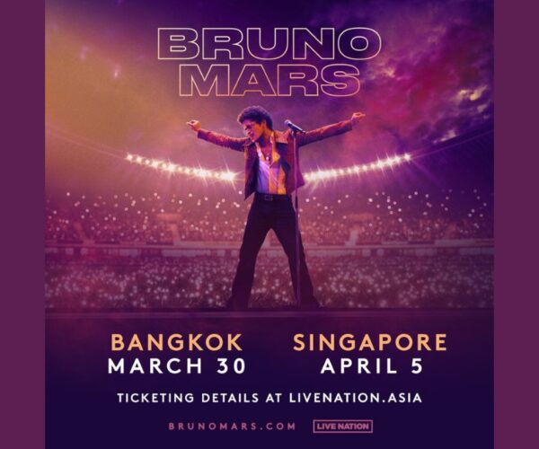 Bruno Mars set to perform in Singapore and Bangkok