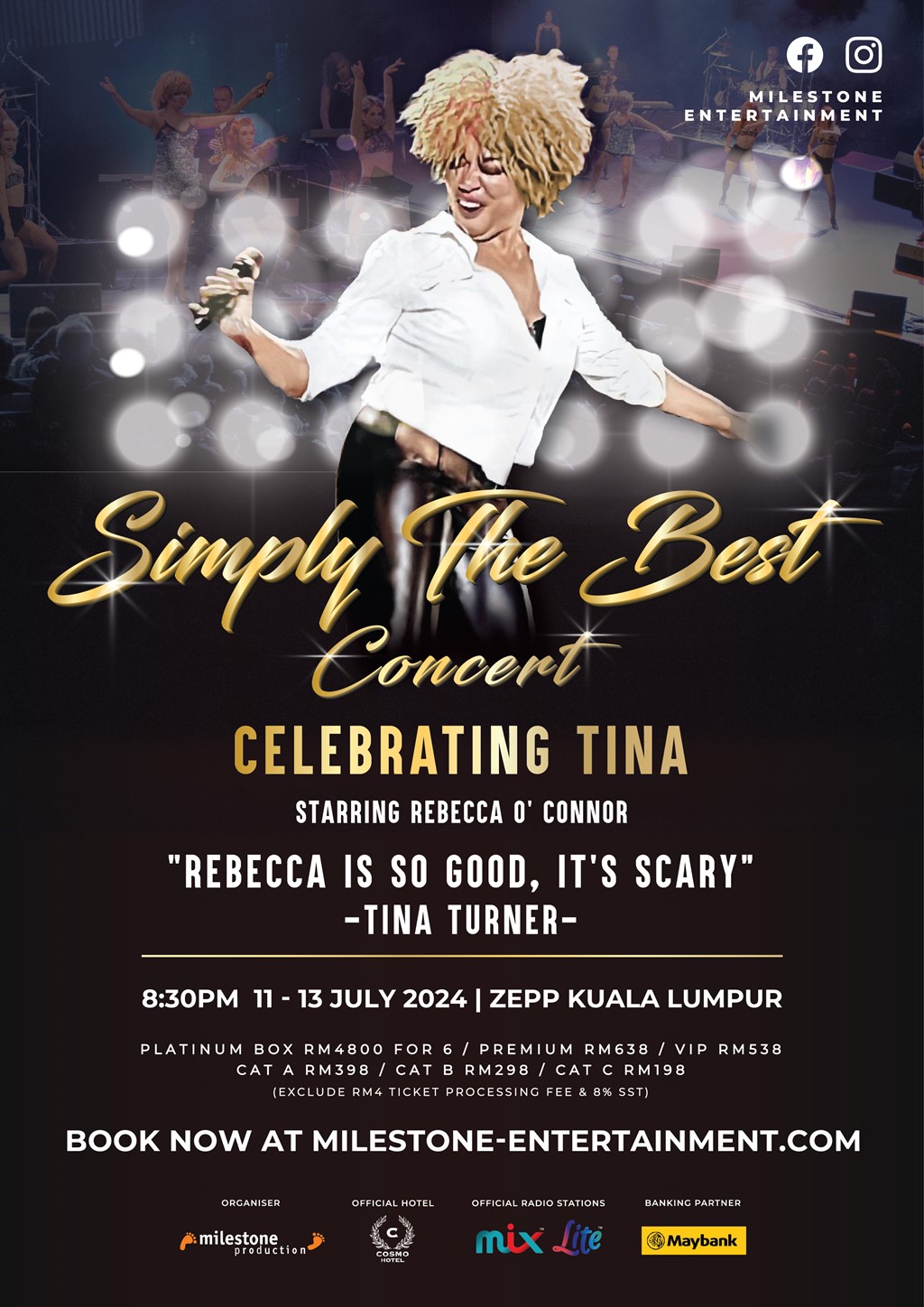 Celebrate Tina Turner, the Queen of Rock n Roll in the “Simply The Best Concert” | theHive.Asia Celebrate Tina Turner, the Queen of Rock n Roll in the “Simply The Best Concert”, concert, kuala lumpur, Rebecca O'Connor, tina turner, zepp kl, theHive.Asia, Tina Poster