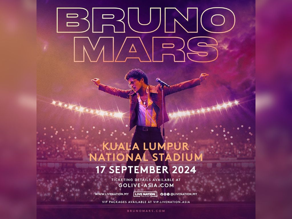 Bruno Mars announces concert in Kuala Lumpur at National Stadium, Bukit Jalil