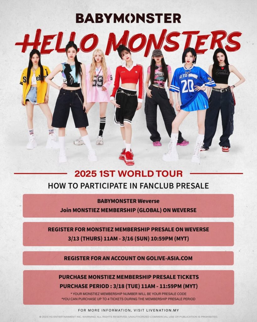 BABYMONSTER to bring their first world tour to Malaysia in June, babymonster, celeb, concert, k-pop, music, news, world tour, theHive.Asia