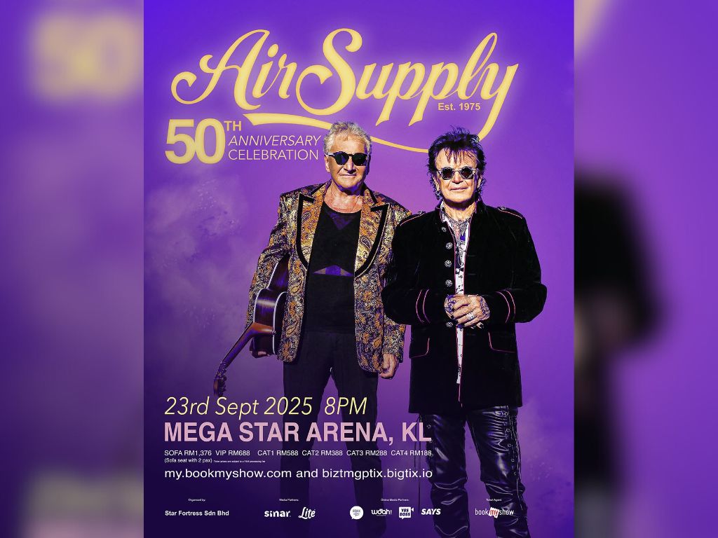 Air Supply to return to Malaysia for 50th anniversary concert