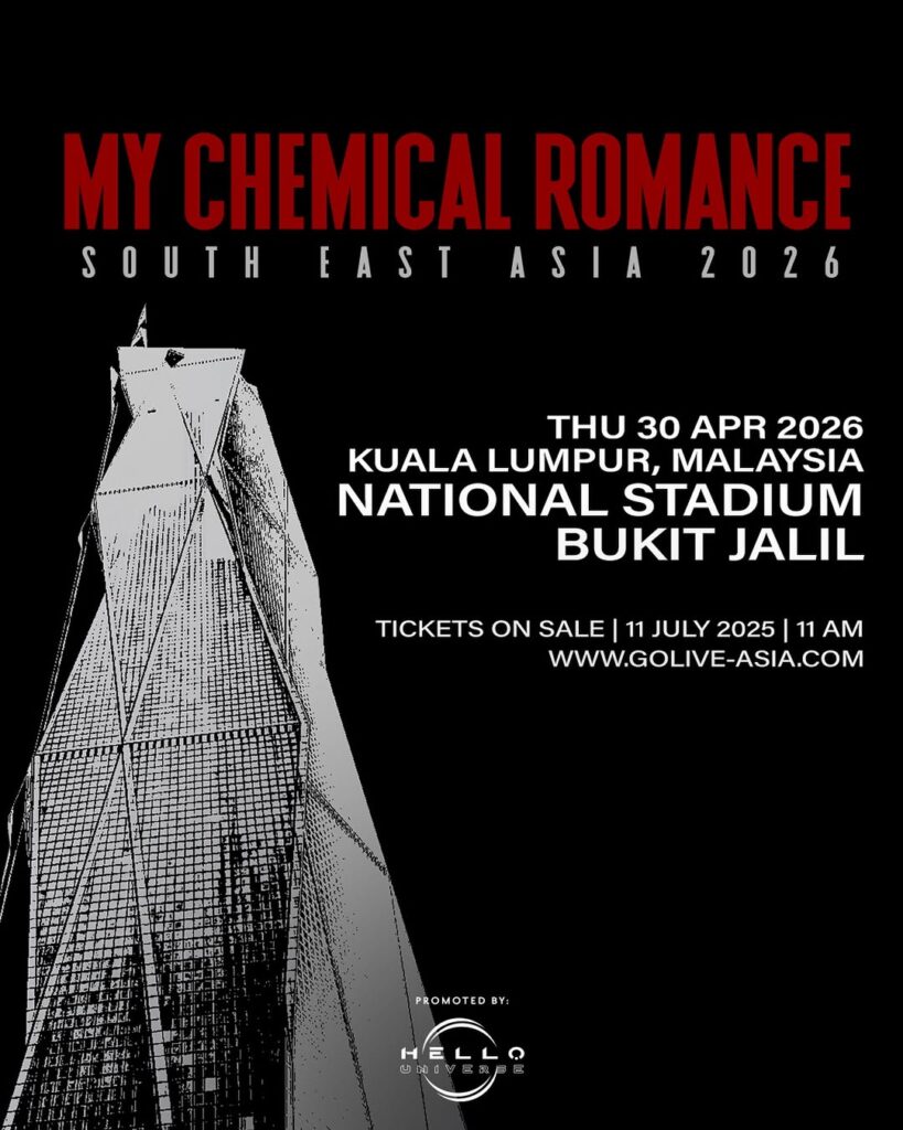 My Chemical Romance is coming to Malaysia next year! | theHive.Asia My Chemical Romance is coming to Malaysia next year!, news, celeb, concert, MCR, music, My Chemical Romance, rock, theHive.Asia