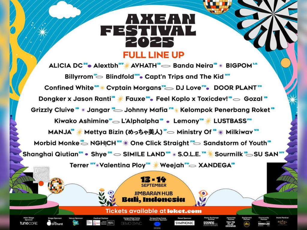 AXEAN Festival 2025 welcomes 43 music acts to its Bali stage