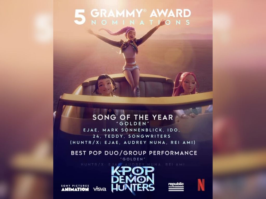 “KPop Demon Hunters’” “Golden” nominated in four Grammy categories