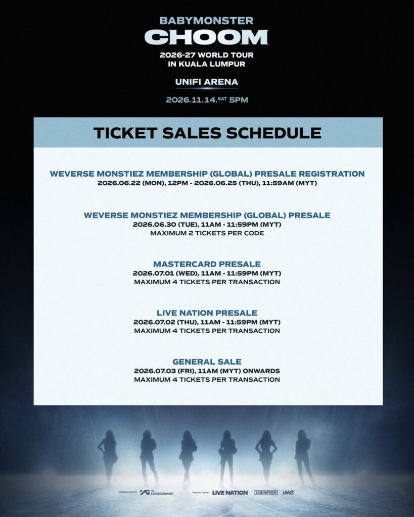 BABYMONSTER brings “Choom” tour to Malaysia in November | theHive.Asia BABYMONSTER brings “Choom” tour to Malaysia in November, baby monster, celeb asia, concert tour, world tour, theHive.Asia
