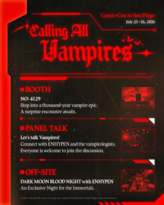 ENHYPEN to attend San Diego Comic Con 2026, celeb asia, comic-con, enhypen, theHive.Asia