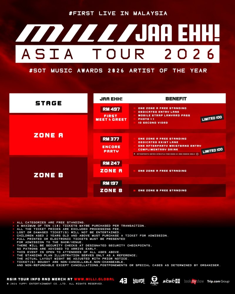 Thai rapper MILLI announces Malaysia stop for JAA EHH! Asia Tour 2026, celeb, concert, MILLI, music, news, theHive.Asia