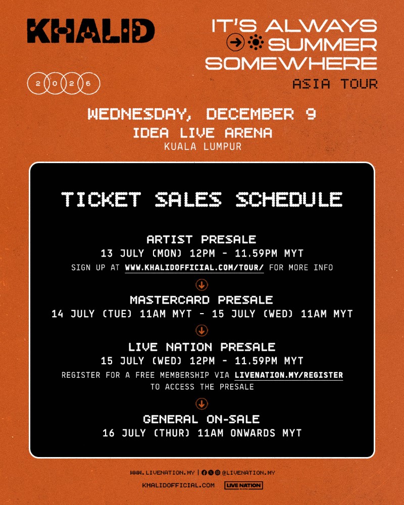 Khalid brings "It's Always Summer Somewhere Tour" to Kuala Lumpur, news, celeb, concert, khalid, music, world tour, theHive.Asia