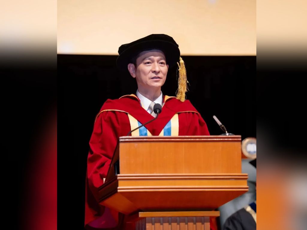 Andy Lau receives honorary doctorate from Hong Kong Baptist University