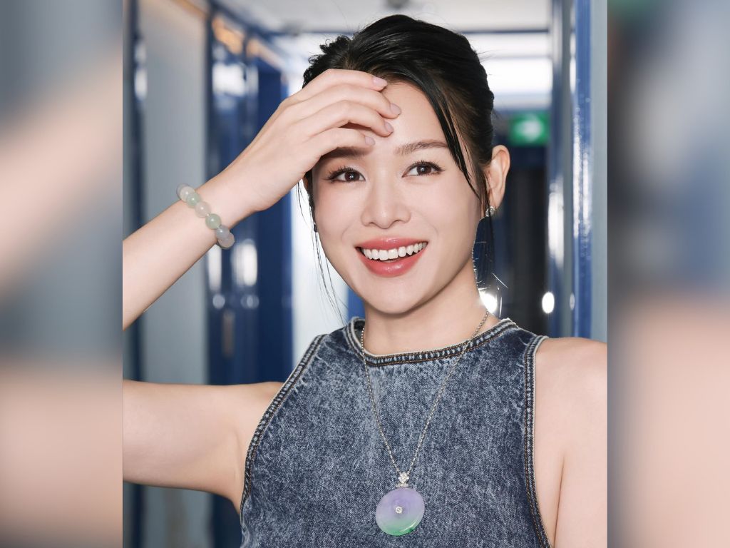 Myolie Wu laughs off “the hug of the century”