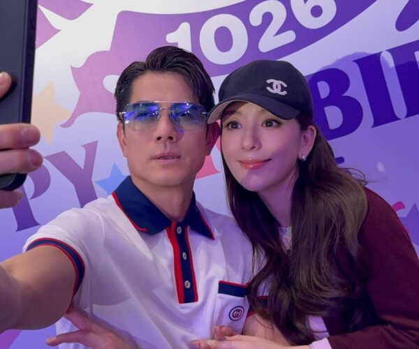 Aaron Kwok says wife Moka Fang is slowly coming out of her shell
