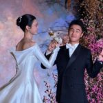 Mario Ho jokes he’s “half a head shorter” than Ming Xi at Macau wedding banquet