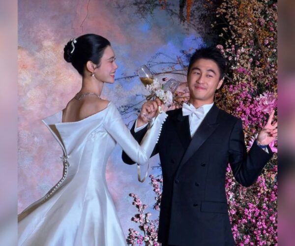 Mario Ho jokes he’s “half a head shorter” than Ming Xi at Macau wedding banquet