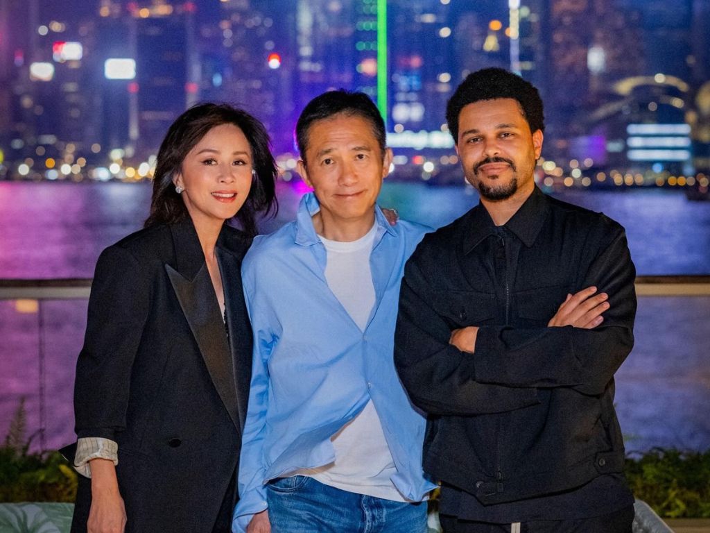 The Weeknd meets up with Tony Leung and Carina Lau ahead of concert