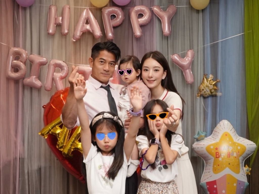 Moka Fang shares rare family photo of five for Aaron Kwok’s 61st birthday